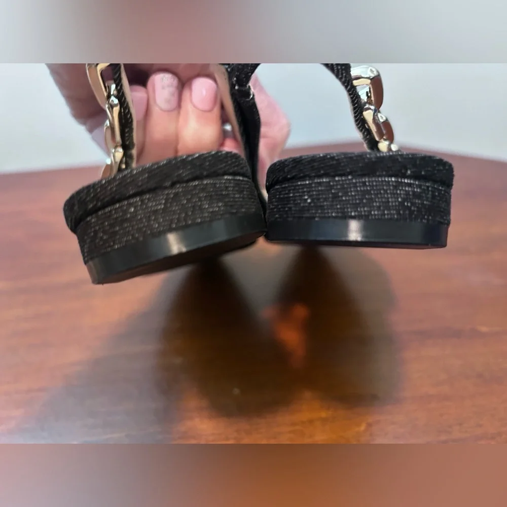 Nine West denim Babby pointy toe sling back flat 8M - Picture 7 of 14